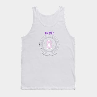 Tarot card the devil  with meaning. Tank Top